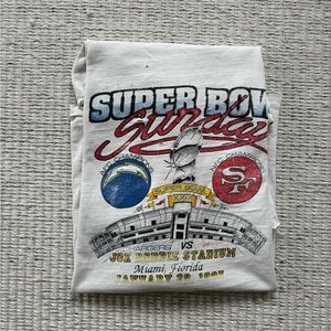 Vintage 49ers chargers shirt 1995 Super Bowl